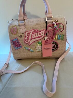 Juicy Couture Pink Patchwork Satchel Bag